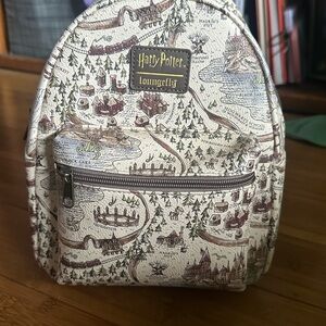 Loungefly Harry Potter Cream Map Backpack